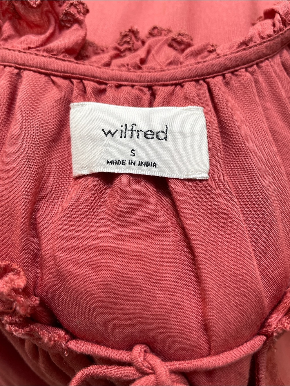 Wilfred by Aritzia 100% Modal Tiered Sleeveless Dress Deep Coral Pink Size Small - Picture 7 of 9